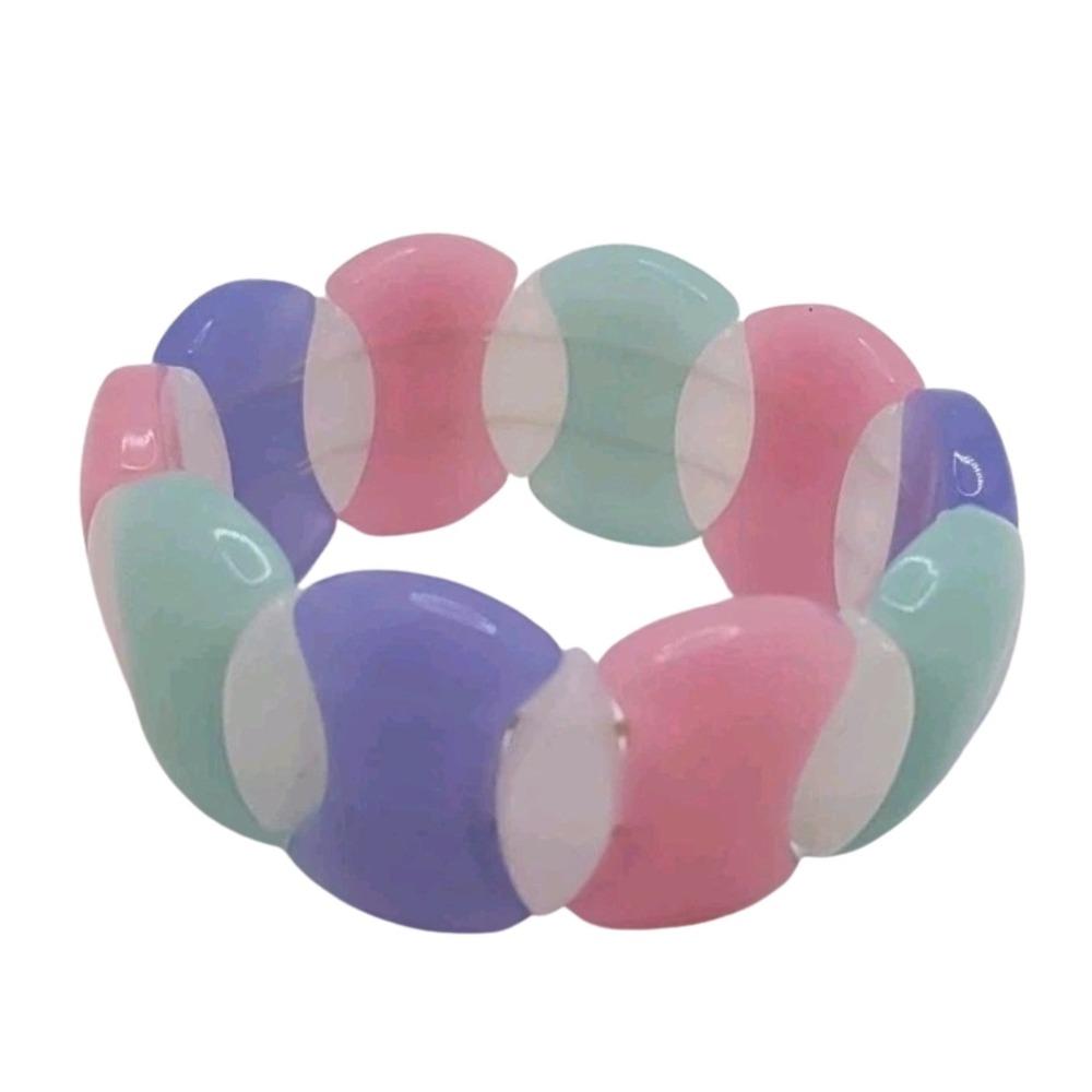 Vintage Avon Pastel Parfait Lucite Bracelet 80s Chunky Beaded Retro‎ Y2K Girly